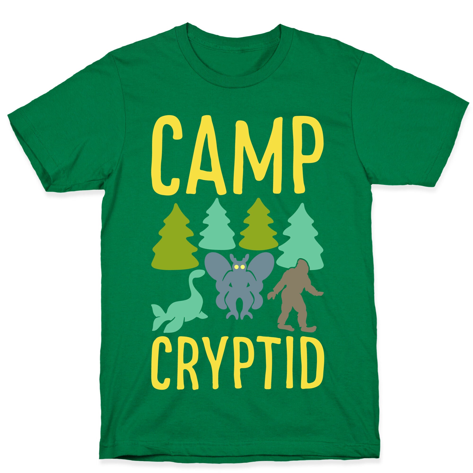 Camp Cryptid White Print T-Shirt